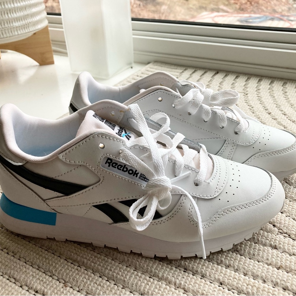 Reebok Kids White and Black Sneakers